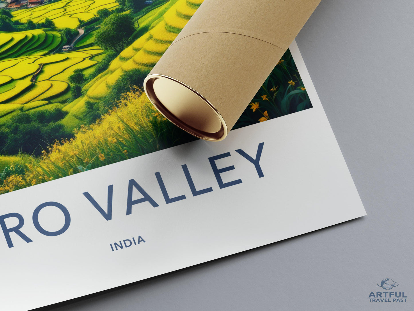 Scenic Valley Poster, Vibrant Art Print, Colorful Landscape Decor, Travel Wall Art, Nature Lover Gift, Ready to Frame Picture