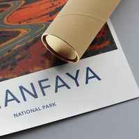 Vintage Timanfaya National Park Poster, Retro Travel Art Print, Timanfaya Wall Decor, Landscape Poster Print, Gift for Traveler