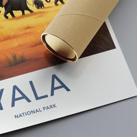 Yala National Park Poster, Elephant Safari Art Print, Wildlife Wall Art, Nature Travel Poster, Adventure Home Decor