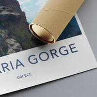 Samaria Gorge Greece Travel Poster, Greek Nature Wall Art, Beautiful Greece Print, Scenic Greece Landscape Decor