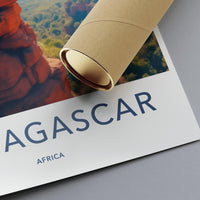 Madagascar Travel Poster, Art Print, Wall Decor, African Landscape, Adventure Art, Scenic Poster, Travel Art, Wandering Inspiration