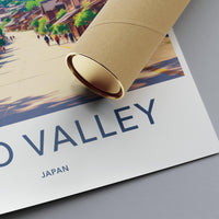Vintage So Valley Japan Poster Print, Scenic Art Print, Retro Travel Wall Decor, Japanese Landscape Illustration, Gift for Travelers