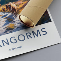 Cairngorms Scotland Art Print, Scenic Landscape Poster, Highlands Wall Decor, Travel Art, Retro Travel Print, Home Decor