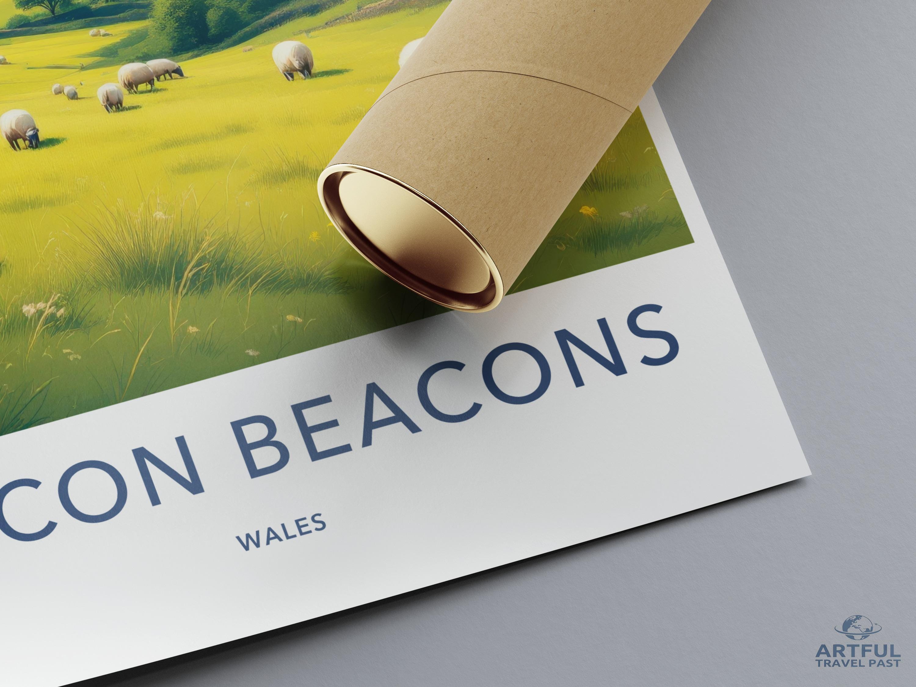 Scenic Brecon Beacons Wall Art Print, Nature Landscape Poster, Ideal Gift for Travel Enthusiasts, Home Decor, Artful Travel Past