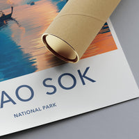 Khao Sok National Park Art Print, Travel Poster, Landscape Wall Art, Nature Decor, Scenic Illustration, Adventure Wall Print
