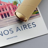 Buenos Aires Travel Poster, Argentina Wall Art, Vintage City Print, Colorful Decor, Artful Souvenir, Vibrant Tourism Artwork