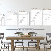 Large Wall Art Print Set, Minimalist Home Decor, Various Sizes, Gallery Wall Layout, Photo Frame Ratios Guide, Dining Room Wall Art