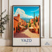 Yazd Iran Wall Art Print, Travel Poster Yazd, Colorful Travel Art, Yazd Cityscape Print, Iran Travel Decor