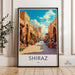 Shiraz Iran Cityscape Photo, Colorful Market Street Wall Art, Middle Eastern Architecture, Vibrant Travel Photography Print