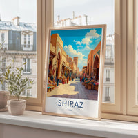 Vintage Shiraz Cityscape Print, Middle Eastern Wall Art, Unique Shiraz Souvenir, Historic Architecture Artwork, Persian Decor
