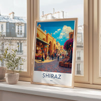 Shiraz Travel Poster, Art Print of Shiraz Iran, Wall Art Decor, Artistic Cityscape Print, Travel Memories, Gift for Travelers, Home Decor