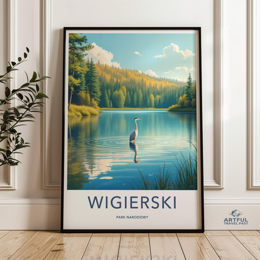 Nature Wall Art Print, Landscape Poster Decor, Peaceful River Scene Art, National Park Wall Art, Serene Lake Artwork, Wildlife Painting