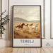Wild Horses Running through Terelj Mongolia, Rustic Landscape Wall Art, Nature Inspired Decor, Equestrian Themed Print, Home Decor