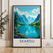 Skardu Pakistan Wall Art, Mountain Lake Landscape Print, Nature Scenery Art, Travel Poster, Living Room Decor, Adventurer Gift