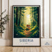 Siberia Russia Tiger Wall Art, Forest Path Animal Artwork, Nature Landscape Print, Wildlife Poster, Home Decor, Exotic Jungle Scene