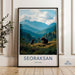 Seoraksan Wall Art Print, Bear Family Nature Poster, South Korea Mountain Landscape, Wildlife Photography, Travel Home Decor