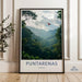 Tropical Puntarenas Costa Rica Jungle Wall Art, Scenic Nature Forest Travel Print, Adventure Wildlife Poster, Red Bird Mountain Decor