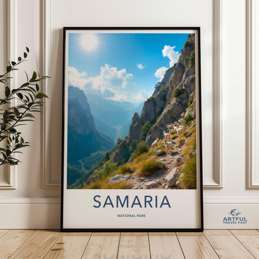 Samaria National Park Wall Art, Greece Landscape Print, Mountain Valley Photo, Nature Photography Decor, Travel Poster Art