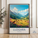 Llogara National Park Wall Art Horses in Meadow Scenic Landscape, Vibrant Nature Illustration, Serene Mountain Valley Poster