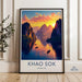 Khao Sok National Park Sunset Wall Art, Mountain Lake Sunset Print, Scenic Wall Decor, Nature Photography Art Print, Landscape Poster