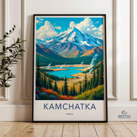 Kamchatka Russia Wall Art, Mountain Landscape Print, Nature Decor, Adventure Poster, Travel Photography, National Park Artwork