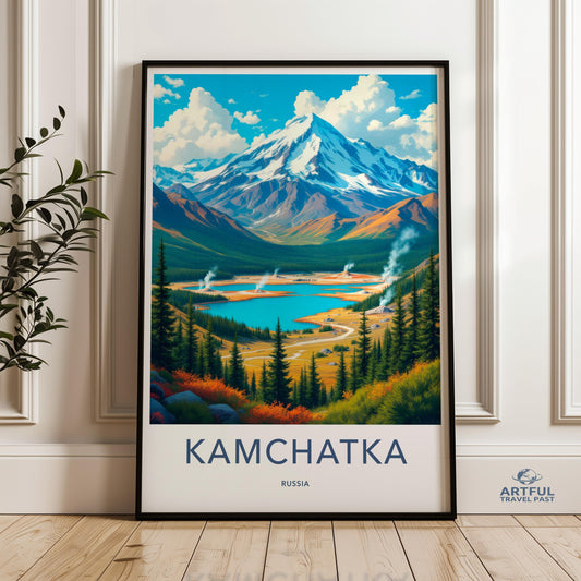 Kamchatka Russia Wall Art, Mountain Landscape Print, Nature Decor, Adventure Poster, Travel Photography, National Park Artwork