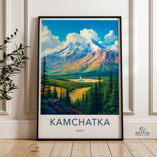 Majestic Kamchatka Wall Art, Russia Mountain Landscape Print, Nature Poster, Scenic Wilderness Home Decor, Stunning Art Piece