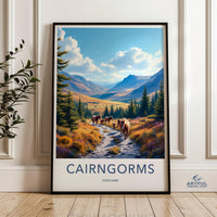 Cairngorms Scotland Wall Art, Scenic Mountain Landscape Print, Nature Lover Gift, Pastoral Scottish Highlands Poster, Rustic Home Decor
