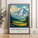 Bavarian Alps Germany Poster, Scenic Mountain Wall Art, Alpine Landscape Print, Nature Artwork for Home Decor, Travel Poster