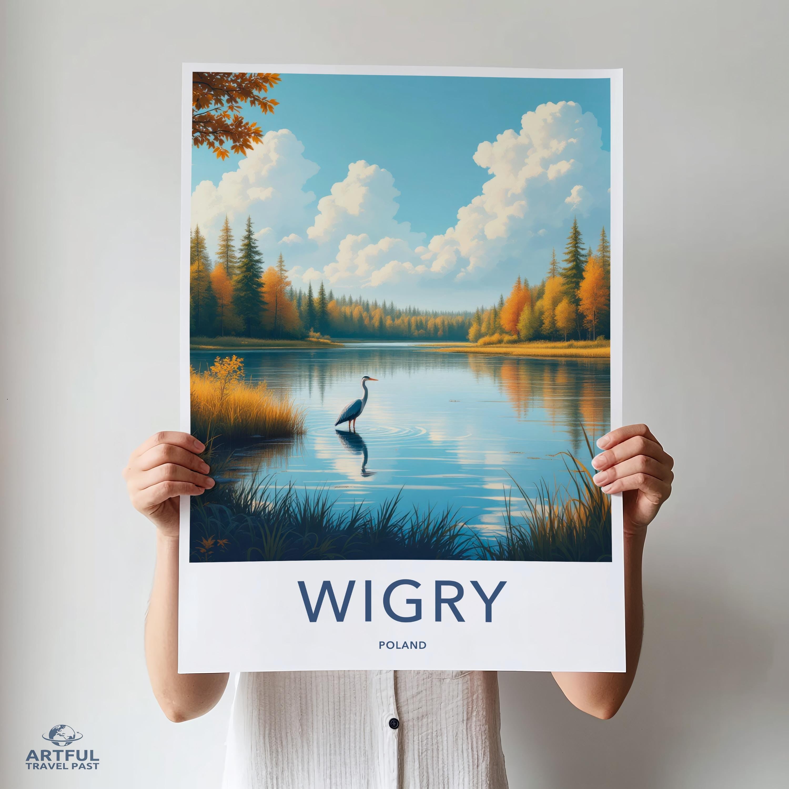Scenic Lake Poster, Nature Art Print, Tranquil Landscape Wall Art, Serene Lake Photograph, Artistic Home Decor, Calming Artwork