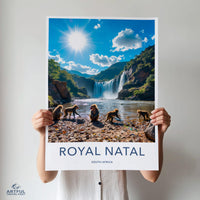 Royal Natal South Africa Wall Art Print, Scenic Nature Photography Poster, Waterfall Landscape Art, Wilderness Decor Gift