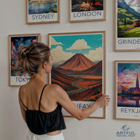 World Travel Posters, City Art Prints, Sydney London Tokyo Reykjavik, Wall Art Decor, Gallery Wall Ideas, Travel Gifts