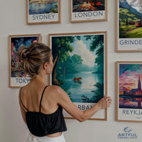 Travel Poster Set, Vintage City Art Prints, Wall Decor, International Destinations, Urban Jungle Art, Retro Travel Wall Art