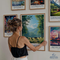 Travel Wall Art Set, Cityscape Art Prints, Modern Decor, Poster Collection, Home Decoration, Vintage Travel Posters, Scenic Wall Art
