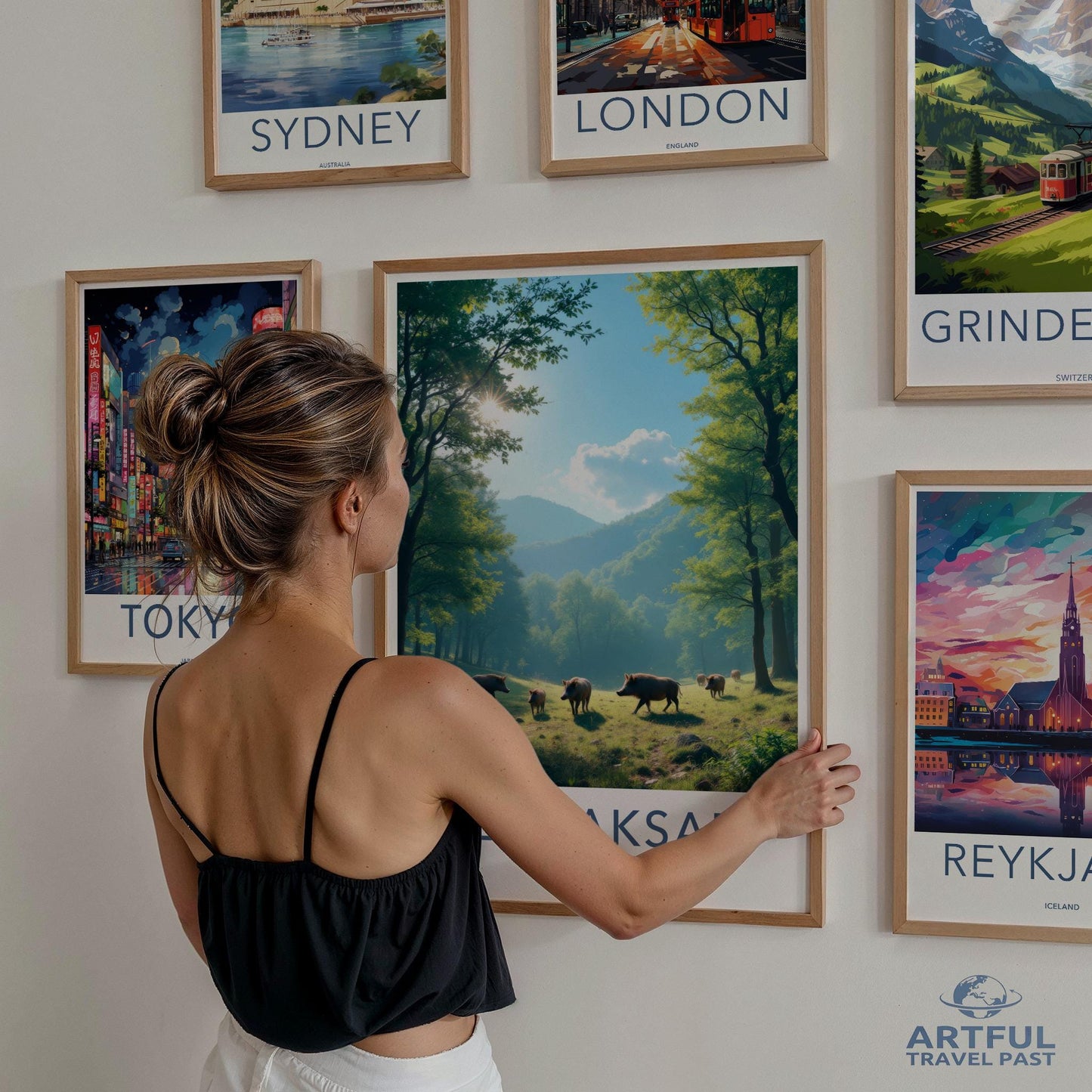 Travel Wall Art Set, Cityscape Art Prints, Modern Decor, Poster Collection, Home Decoration, Vintage Travel Posters, Scenic Wall Art