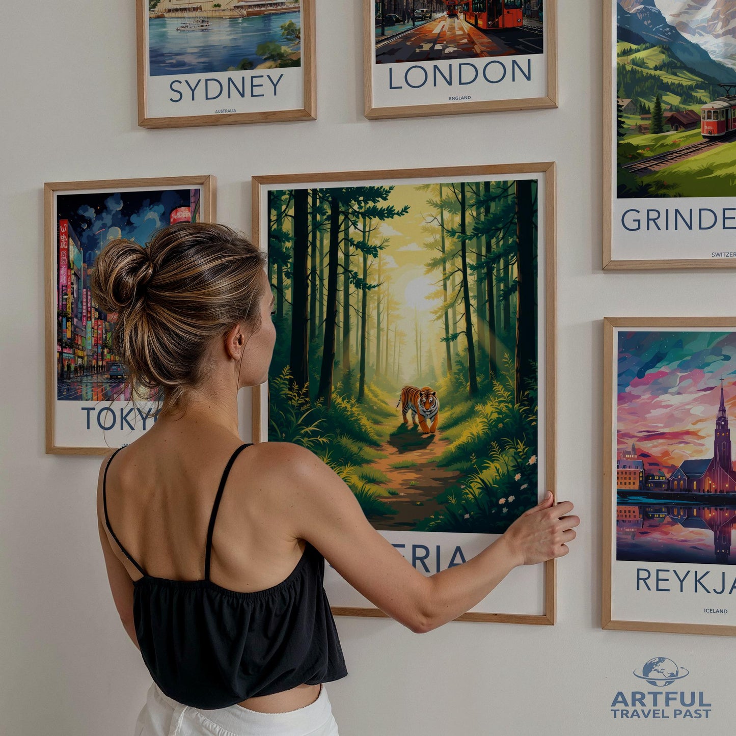 Travel city posters, World travel wall art set, Travel destination prints, Road trip wall decor, Gallery wall design, Art print set