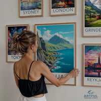 Coastal Wall Art, Travel Poster Set, Landscape Print, Gallery Wall Art, Scenic Decor, Vintage Destination Posters, Artful Travel Past