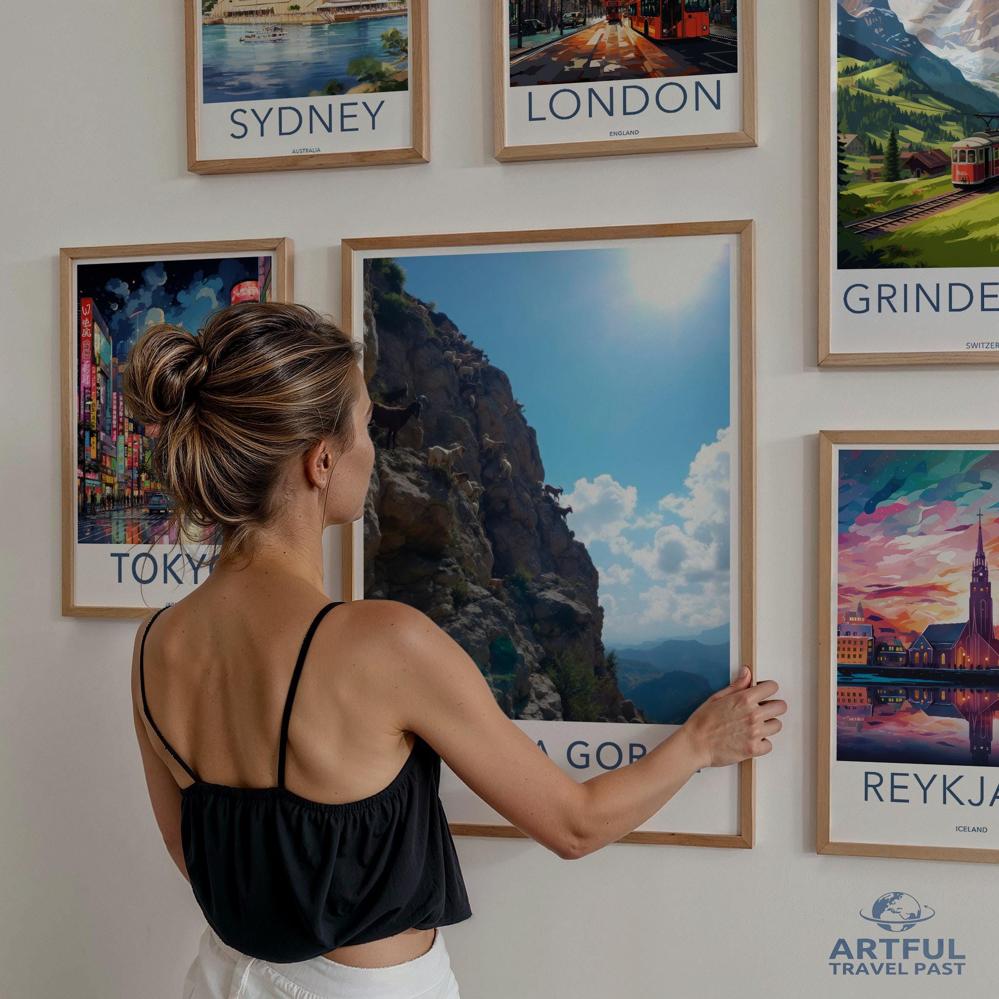 Travel Posters Wall Art, City Skyline Prints, Vintage Travel Decor, International Cities Poster Set, Art Prints for Home or Office Decor