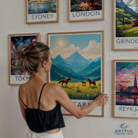 Travel Poster Set, City Skyline Wall Art, Travel Destination Prints, Vintage Travel Posters, Gallery Wall Decor, Wanderlust Art Prints