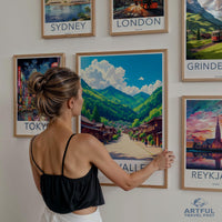 Travel Poster Set, Cityscape Wall Art, Vintage Travel Prints, Vacation Destination Decor, World Cities Art, Home Wall Decor