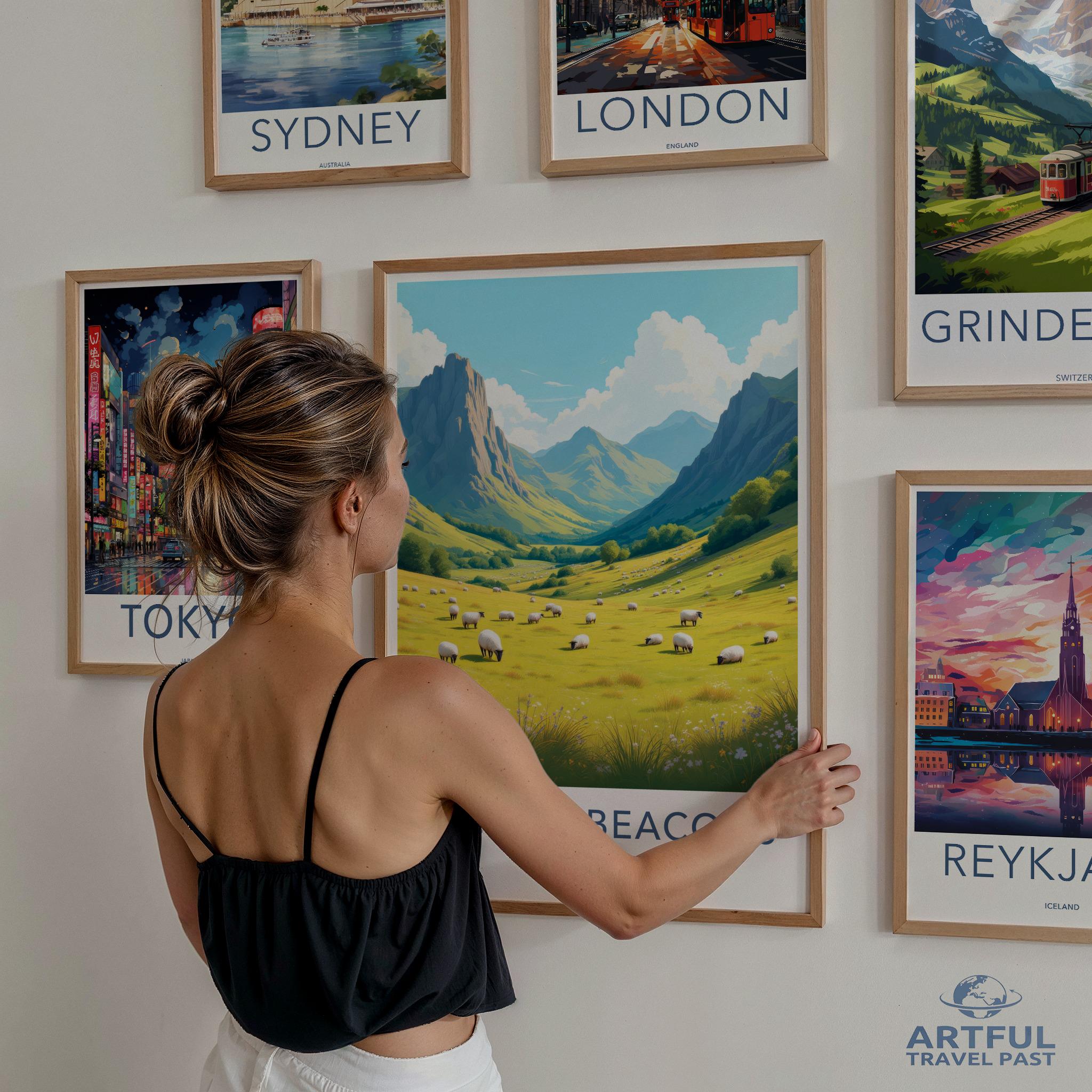 Vintage Travel Posters, Scenic Wall Art Print, City Landmarks Decor, Gallery Wall Set, Unique Wall Prints, Perfect Gift