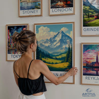 Travel Poster Set, Vintage Landscape Art Prints, Scenic Wall Decor, City Travel Posters, Home Decor, Travel Artwork Collection