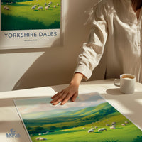 Yorkshire Dales National Park Print, Scenic Landscape Wall Art, Pastoral Countryside View, Home Office Decor, Gift for Nature Lovers