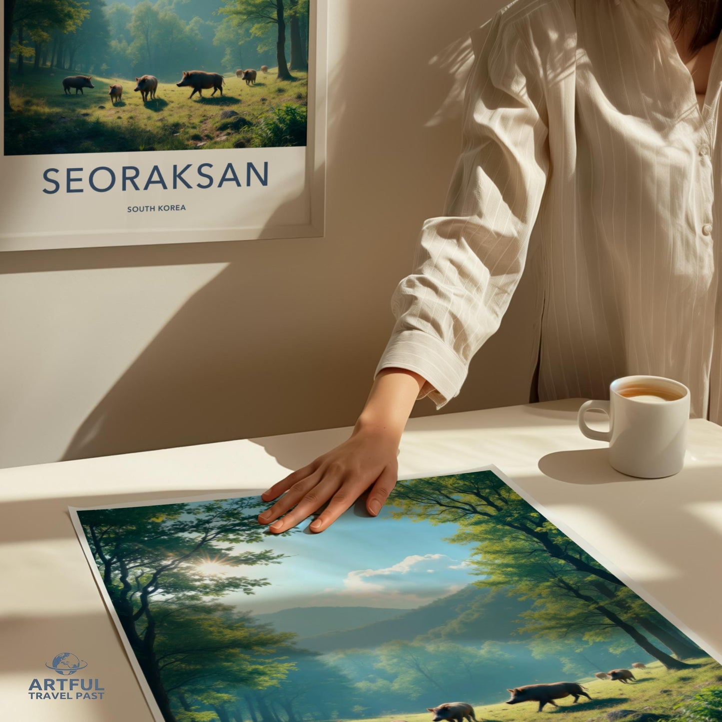 Seoraksan South Korea Travel Poster, Scenic Landscape Art Print, Nature Wall Decor, Gift for Travelers, Vibrant Home Decor Artwork