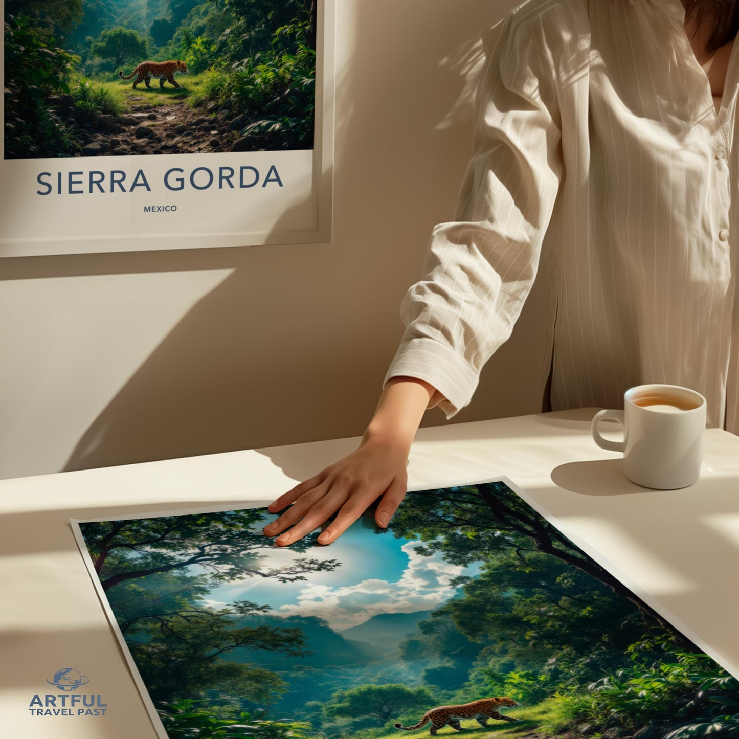 Sierra Gorda Mexico Art Print, Scenic Jungle Landscape Poster, Wall Decor for Nature Lovers, Vibrant Greenery Home Decor