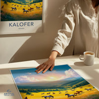 Kalofer Bulgaria Travel Poster, Vintage Travel Art Print, Kalofer Wall Decor, Home Decoration, Scenic Landscape Artwork