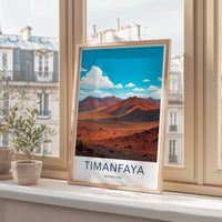 Timanfaya National Park poster, landscape wall art, travel decor, nature print, volcanic scenery, scenic photography