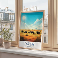 Yala National Park Wall Art, African Elephant Print, Safari Wildlife Decor, Nature Landscape Poster, Travel Adventure Home Decor