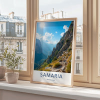 National Park Samaria Poster, Beautiful Landscape Print, Travel Photography Wall Art, Home Decor, Nature Scenery Poster, Gift Idea