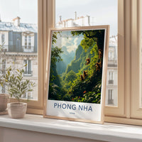 Vintage Phong Nha Vietnam Travel Poster Print, Nature Wall Art, Home Decor, Retro Art Print, Scenic Artwork, Landscape Poster, Gift Idea